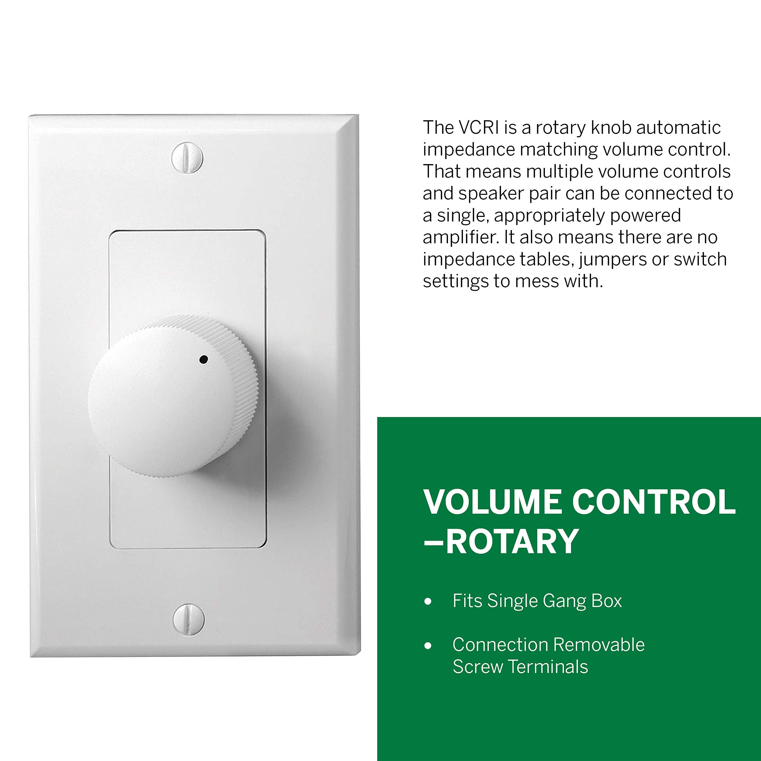 Beale Street In-Wall Rotary Volume Control for Home Theater Systems