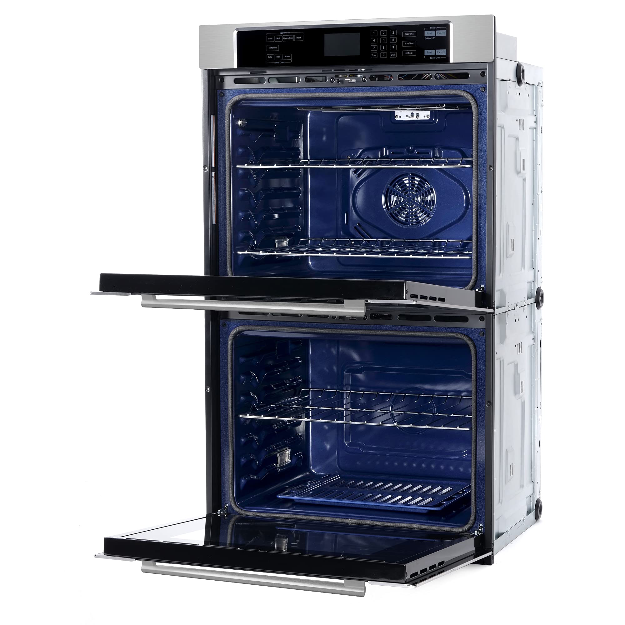 COS-30EDWC 30 in. Haven Collection Double Electric Wall Oven, True Convection, Blue Porcelain, Self Cleaning in Stainless Steel