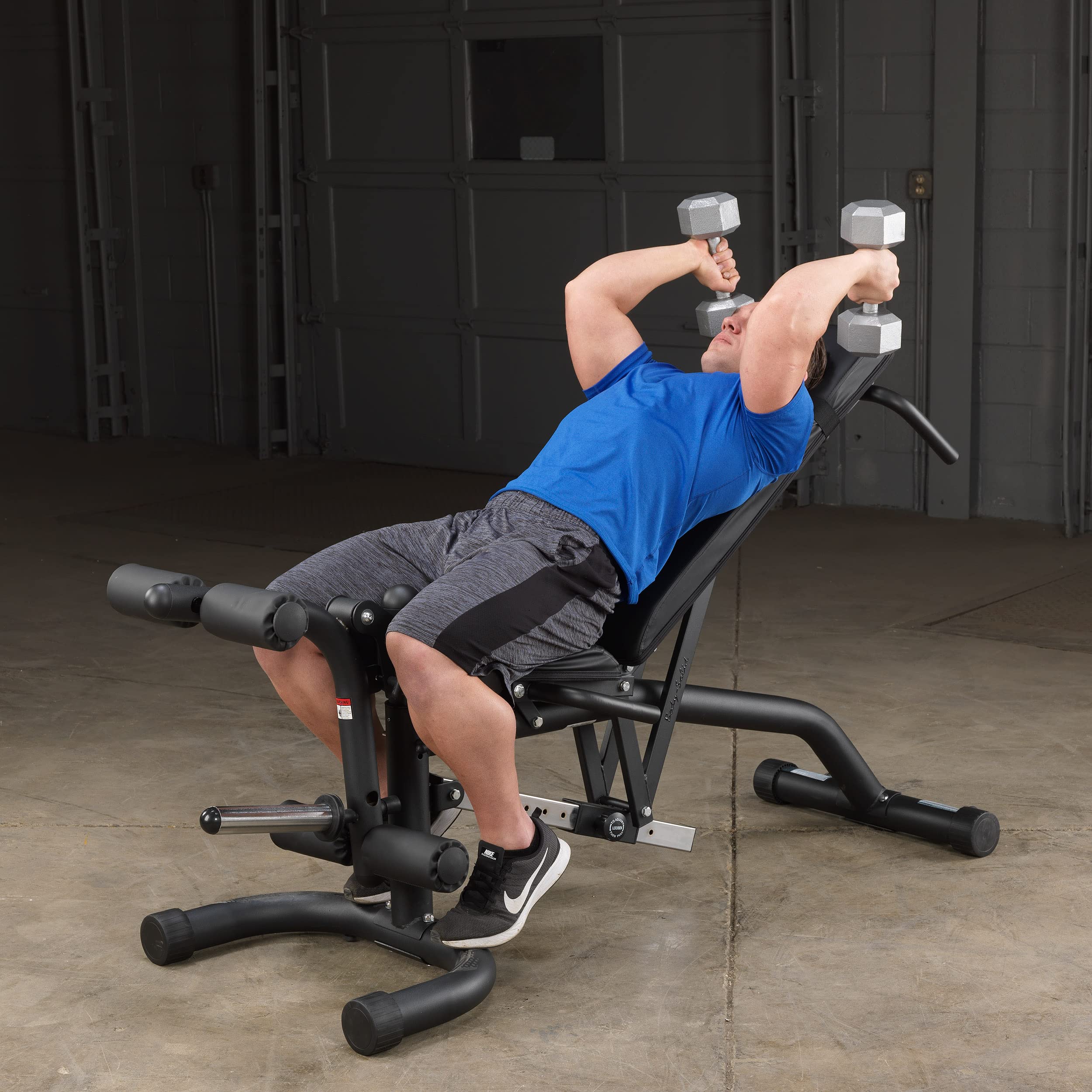 Multiple Angles Adjustable Weight Bench for Home & Commercial Gym (FID46) - Flat, Incline & Decline Bench for Workout Strength Training - Black