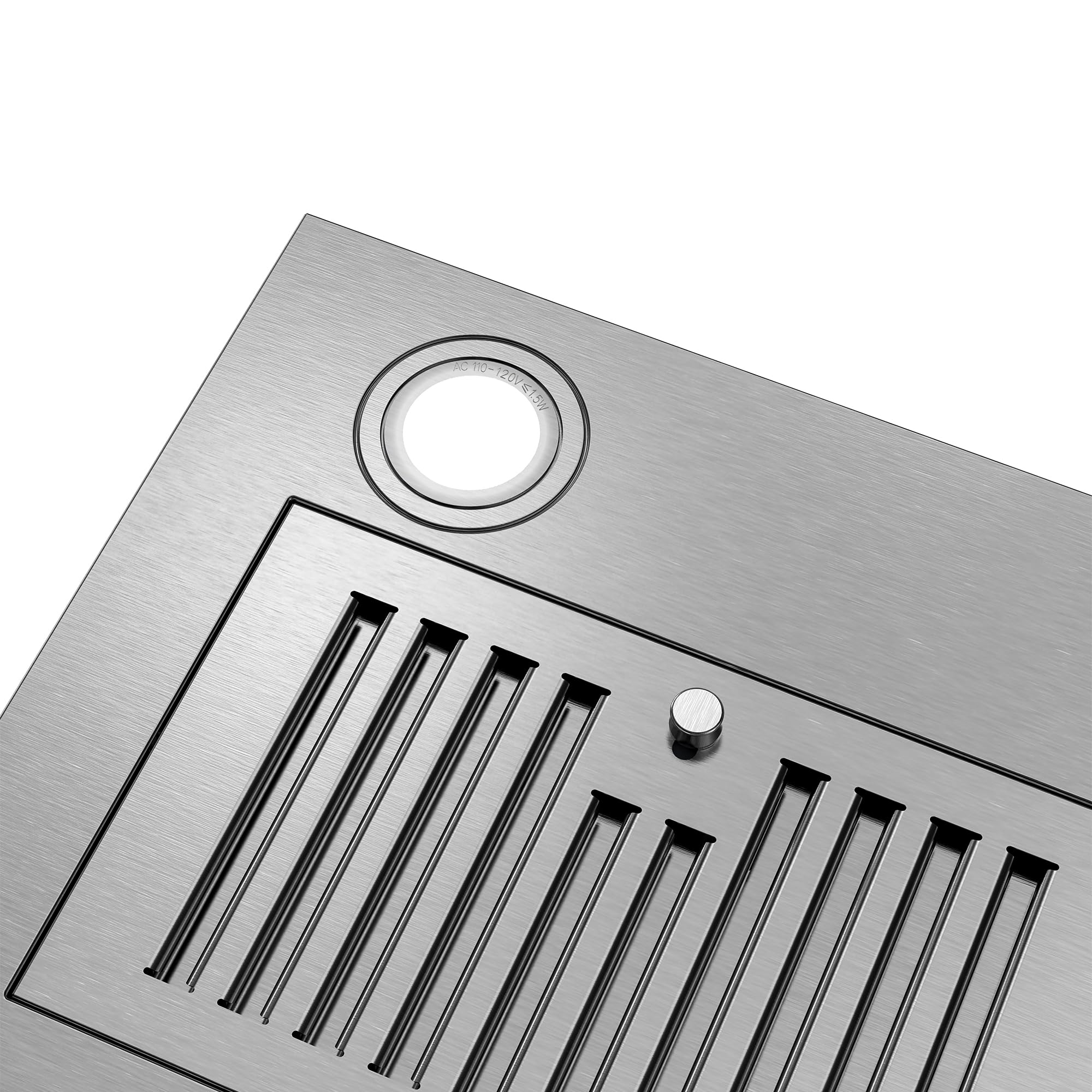 COS-30IRHP 30 in. Lumin Collection 380 CFM Ducted Insert Range Hood, Button Controls, LED Lights, Stainless Steel