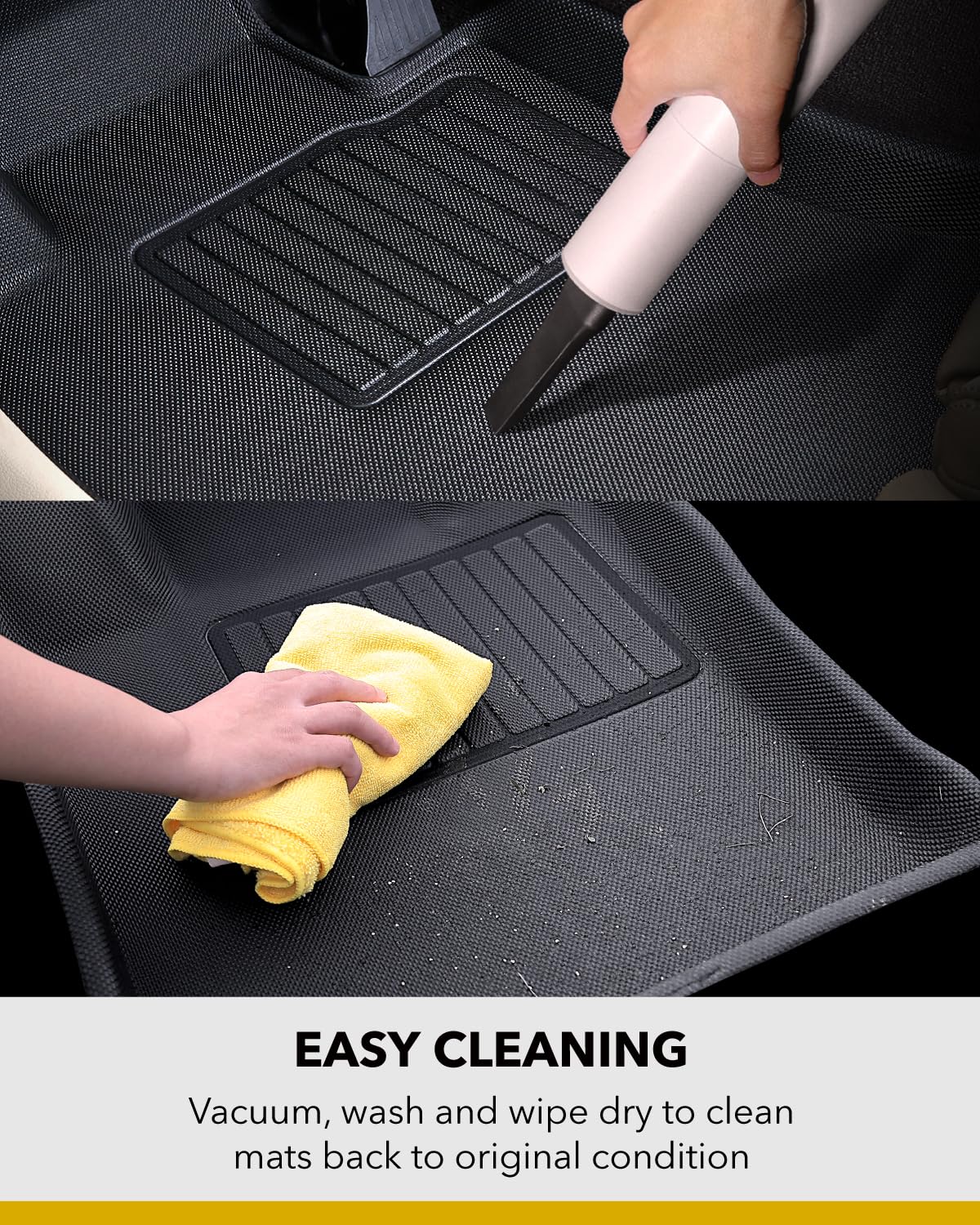 Custom Fit KAGU Floor Mat (BLACK) Compatible with MASERATI LEVANTE 2017-2018 - Full Set