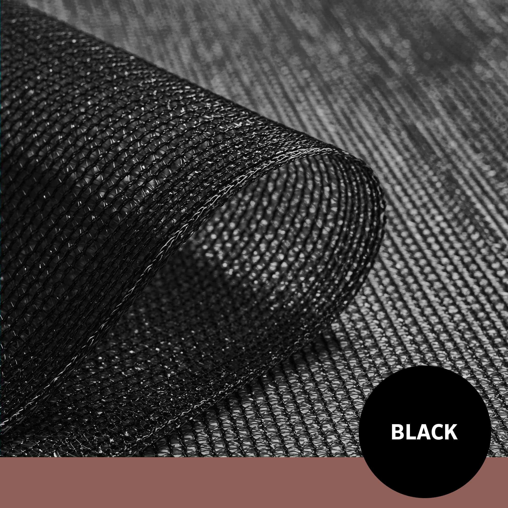 50% UV Block Garden Shade Cloth for Plants - Tear-Resistant Breathable Shade Fabric for Greenhouses, Seedlings & Early Growth, 6ftx100ft Roll, Black