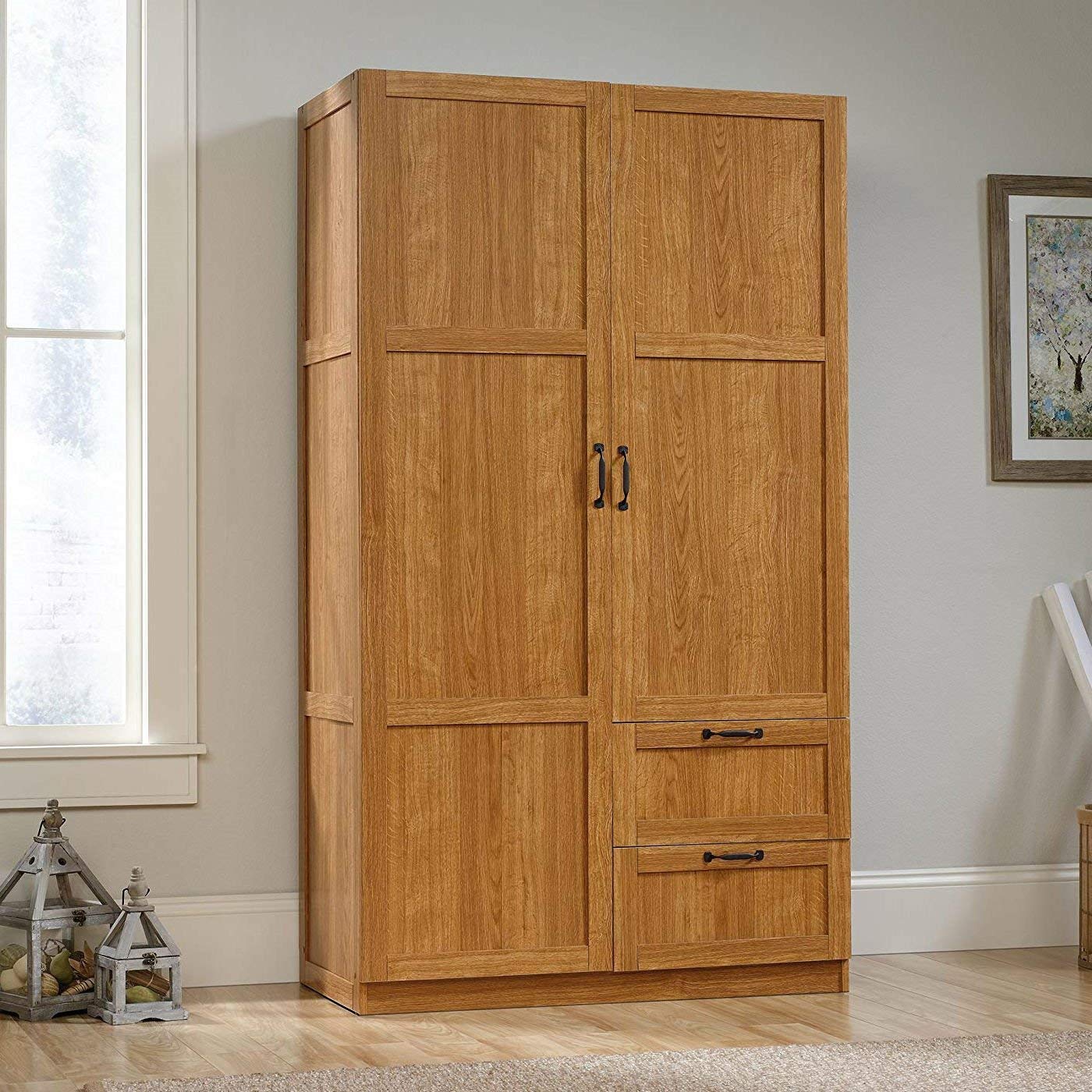 Fast Furnishings Medium Oak Wardrobe Closet Organizer