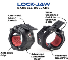 Lock-Jaw OLY 2 Olympic Barbell Collar (Black)
