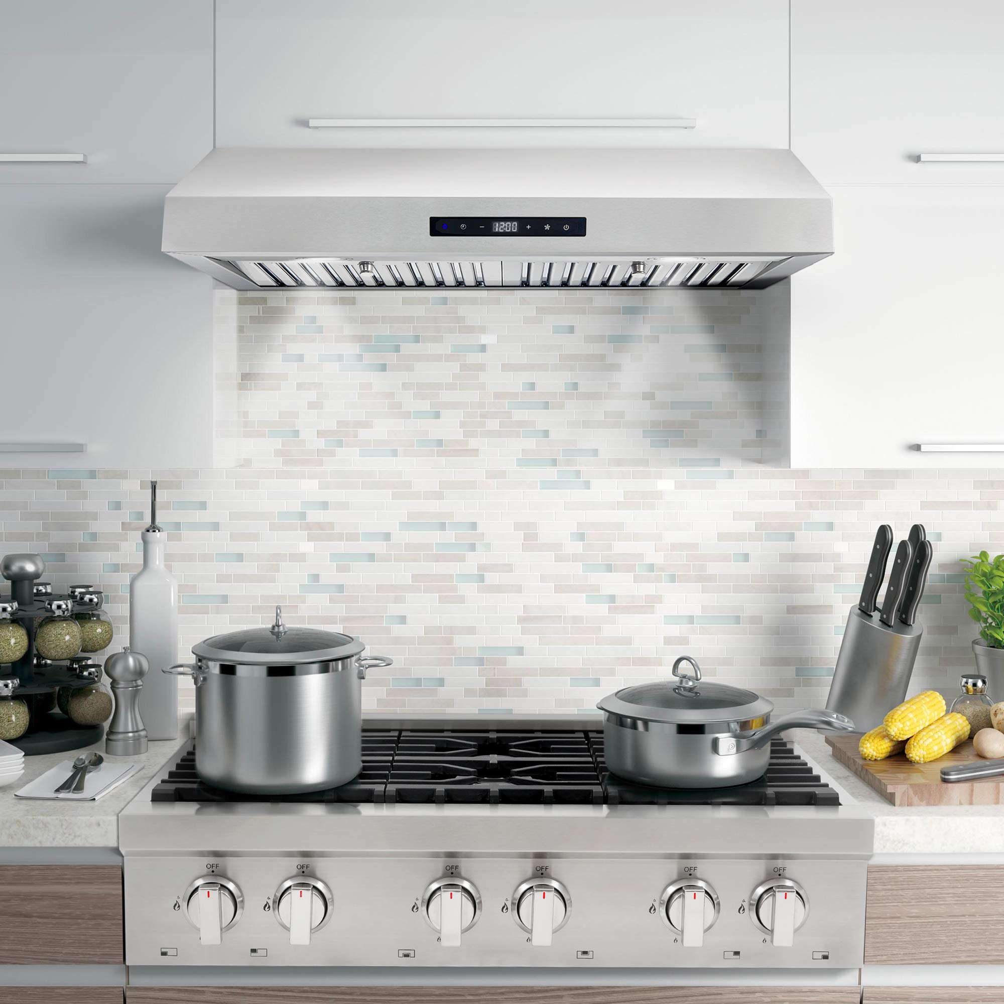 UMC30 30 in. Haven Collection 380 CFM Ducted Under Cabinet Range Hood, LED Lights, Touch Controls, Stainless Steel