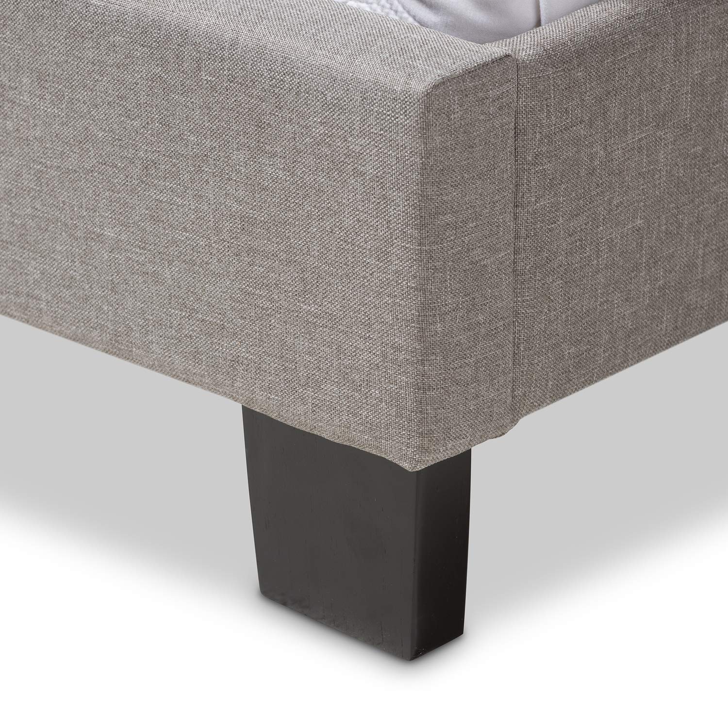 Lexi Modern and Contemporary Light Grey Fabric Upholstered Queen Size Bed