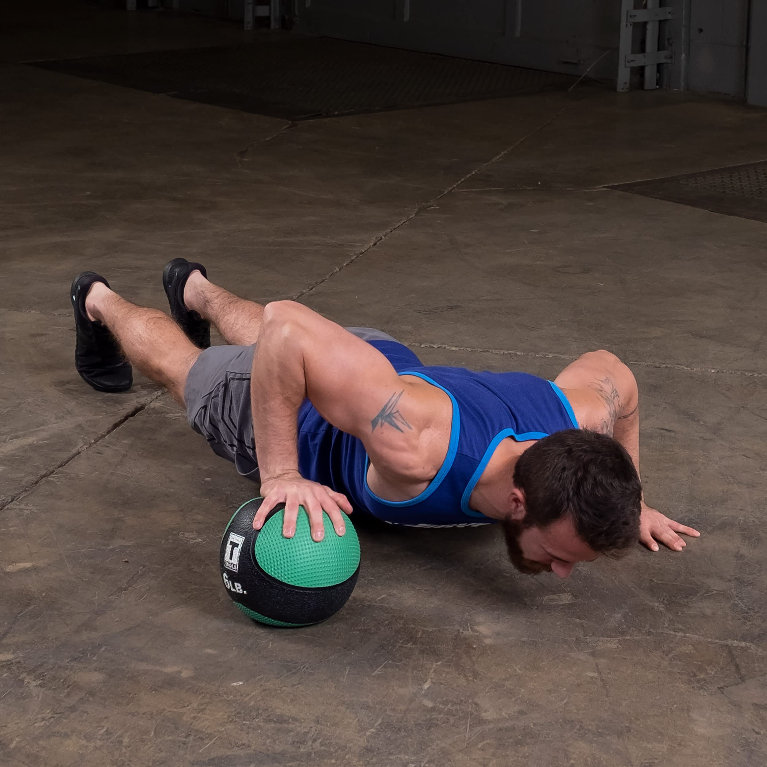 Rubber Medicine Ball - Superior Grip, Textured Surface, Adjustable Air Pressure Fitness Balls - Ideal for Cardio and Core Exercise in Home & Gym Workouts, Purple, 2lbs.