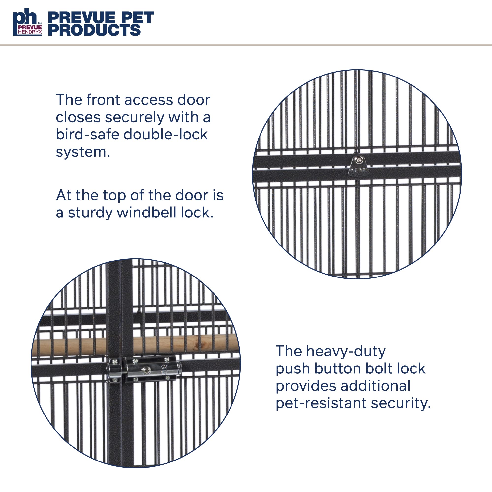 Pet Products Wrought Iron Select Bird Cage 3154BLK, Black Hammertone, 36-Inch by 24-Inch by 66-Inch
