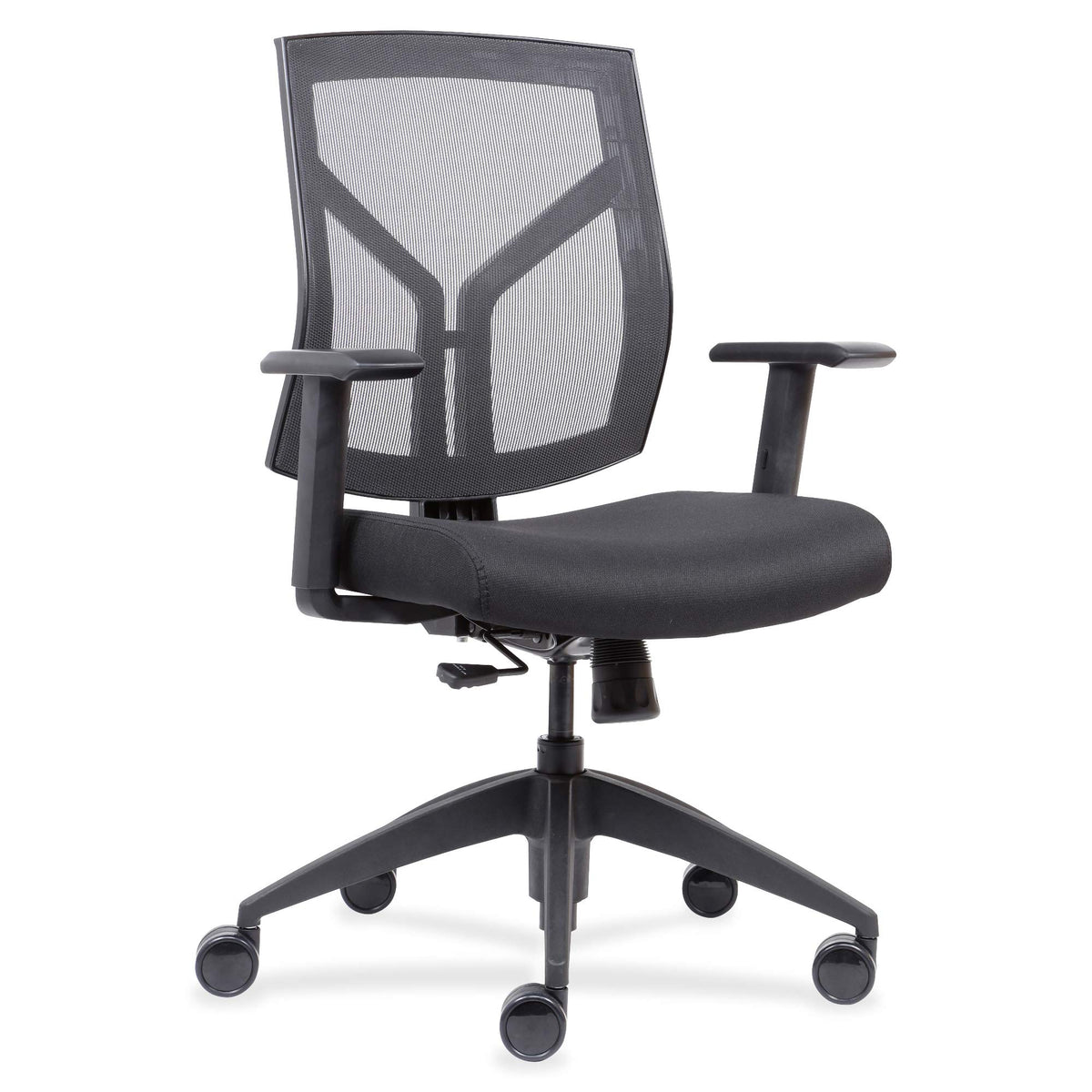Mid-Back Chairs with Mesh Back & Fabric Seat