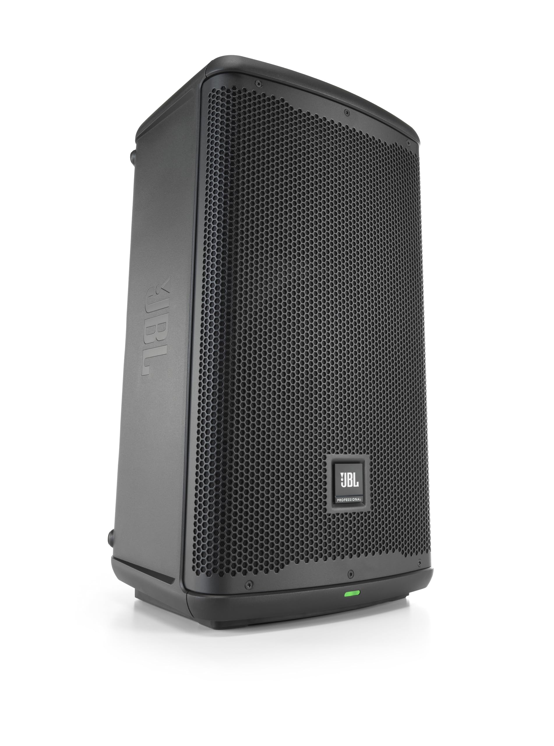 JBL E10 active speaker showcasing modern aesthetics, designed for superior sound performance in various environments.