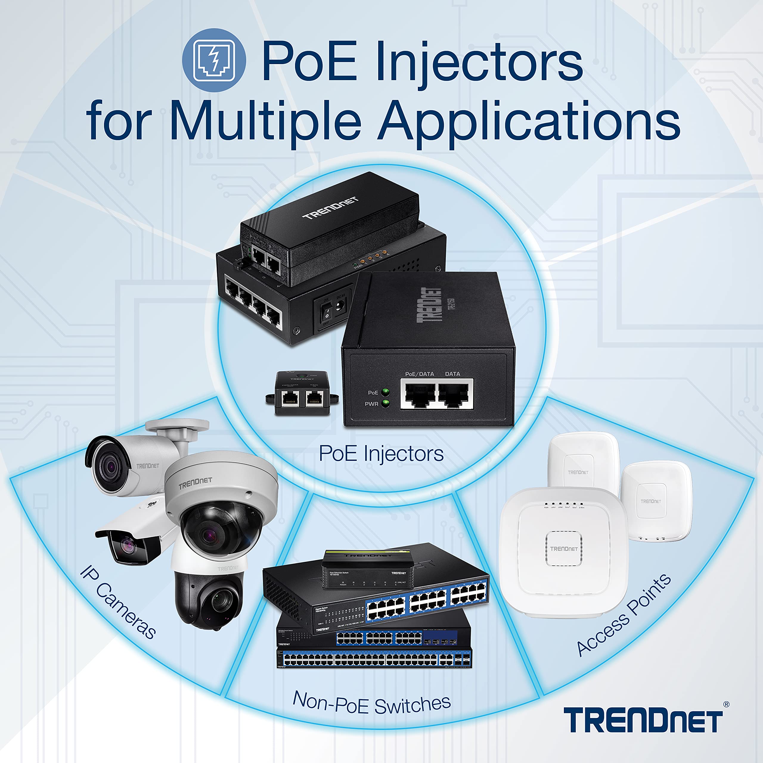 TRENDnet Gigabit PoE Injector, 30W, 100m Distance, TPE-115GI
