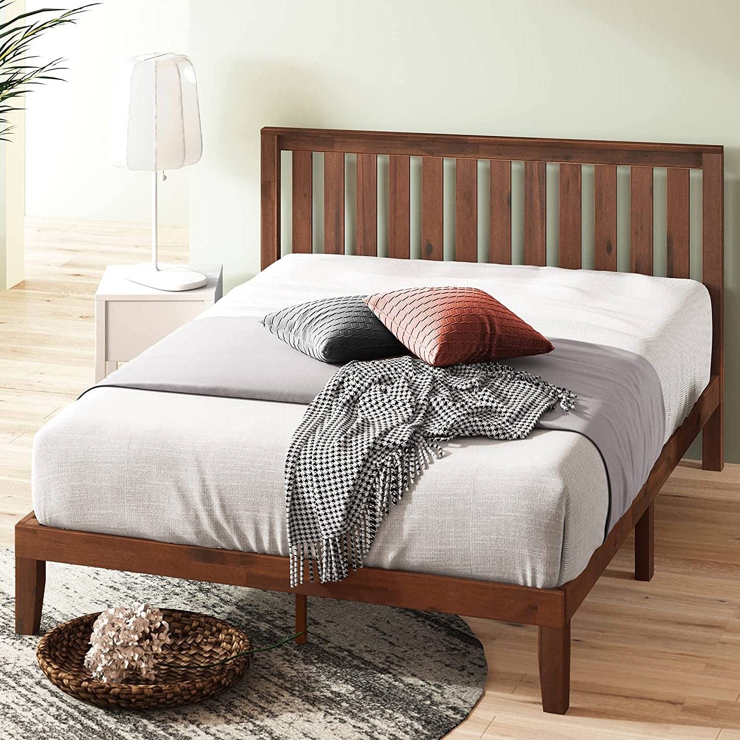 Fast Furnishings King Espresso Solid Wood Bed Frame