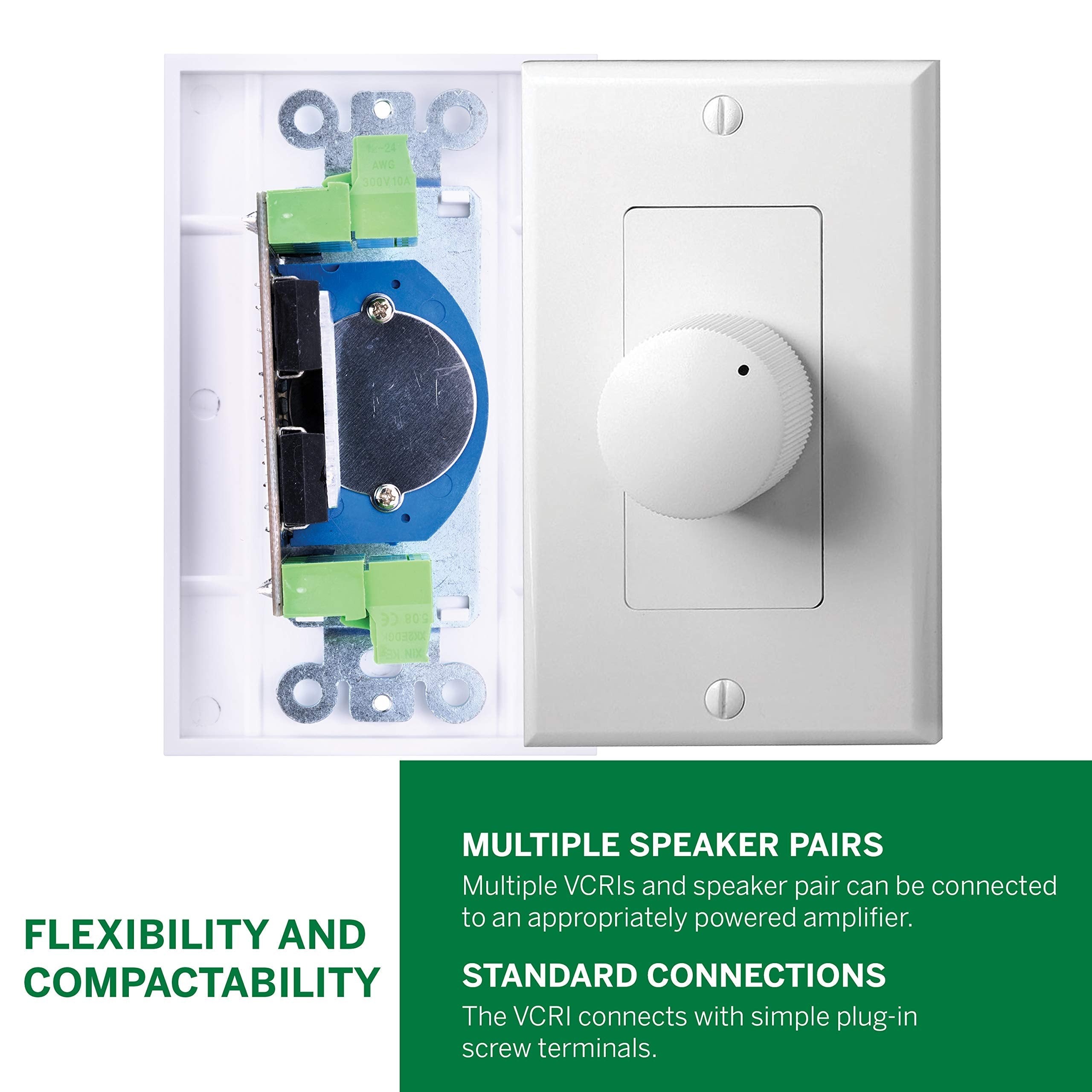 Beale Street In-Wall Rotary Volume Control for Home Theater Systems
