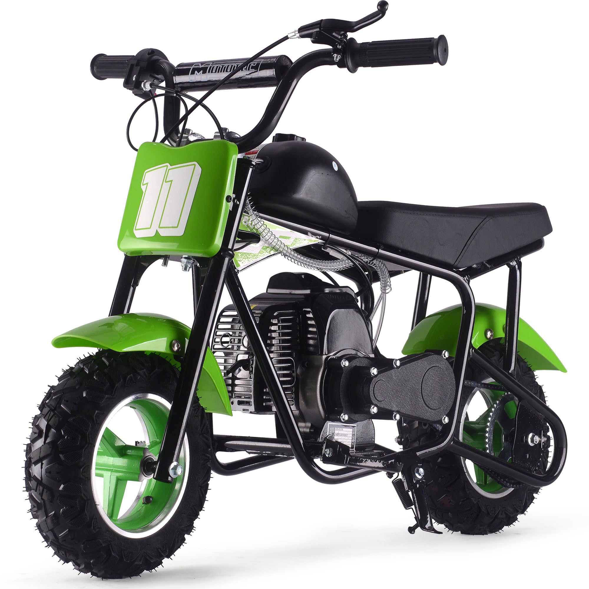 49cc Mini Dirt Bike, Gas Powered 2-Stroke Engine, Black and Green