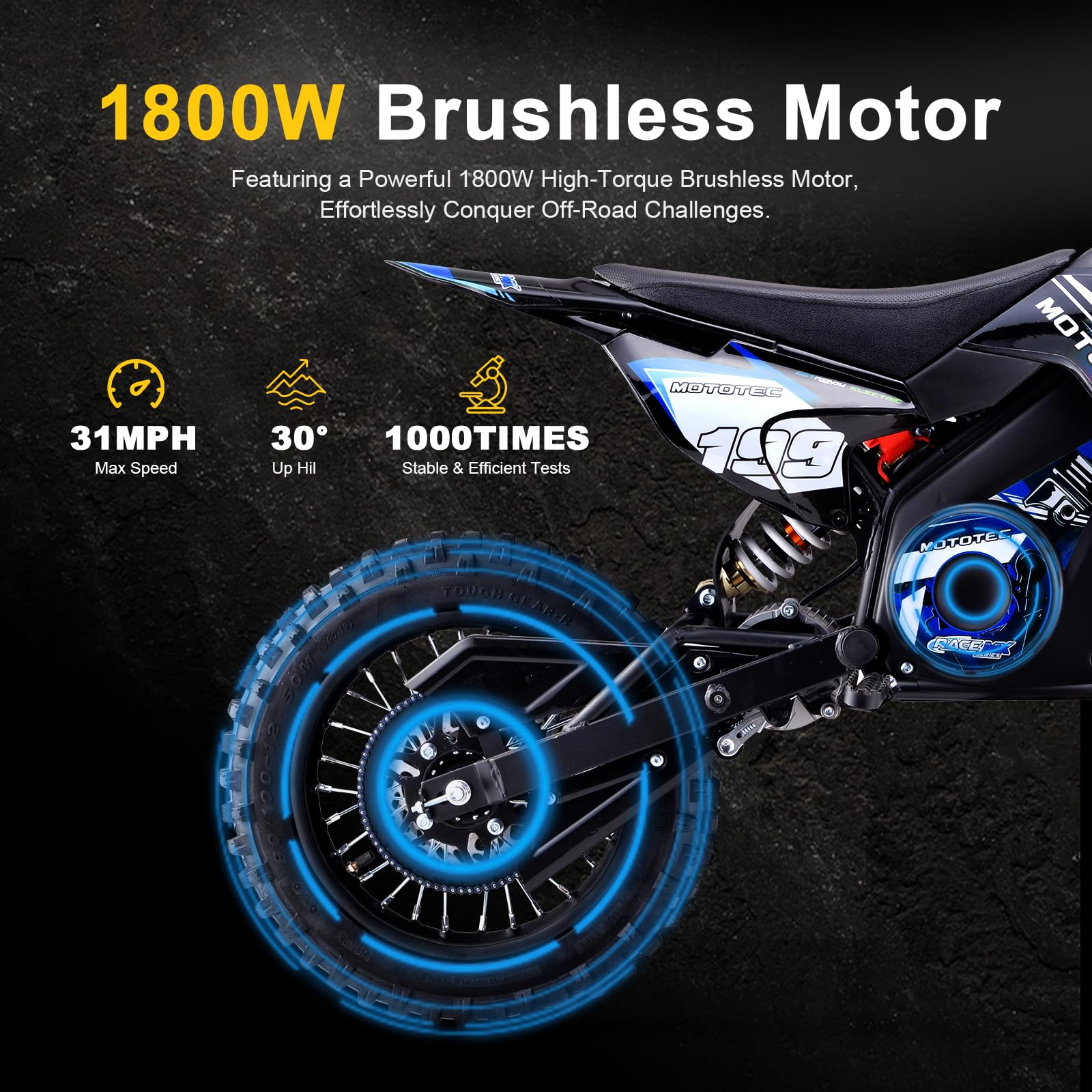 MotoTec 48v Pro Electric Dirt Bike 1800w Lithium Pink