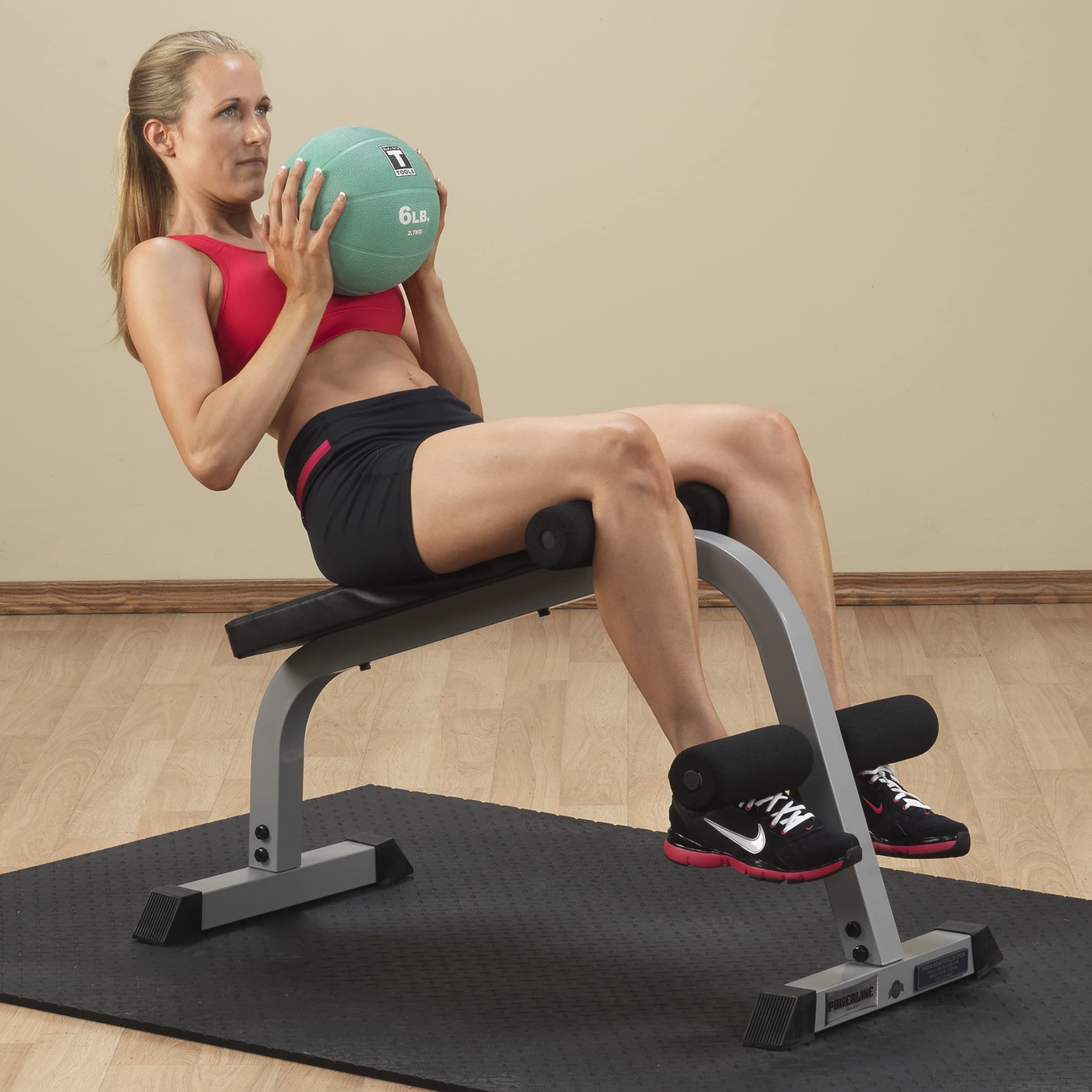 Powerline Ab Board (PAB139X), 6-Pack Abs Machine Exercise Equipments for Strength Training Home Gym Workouts Bench