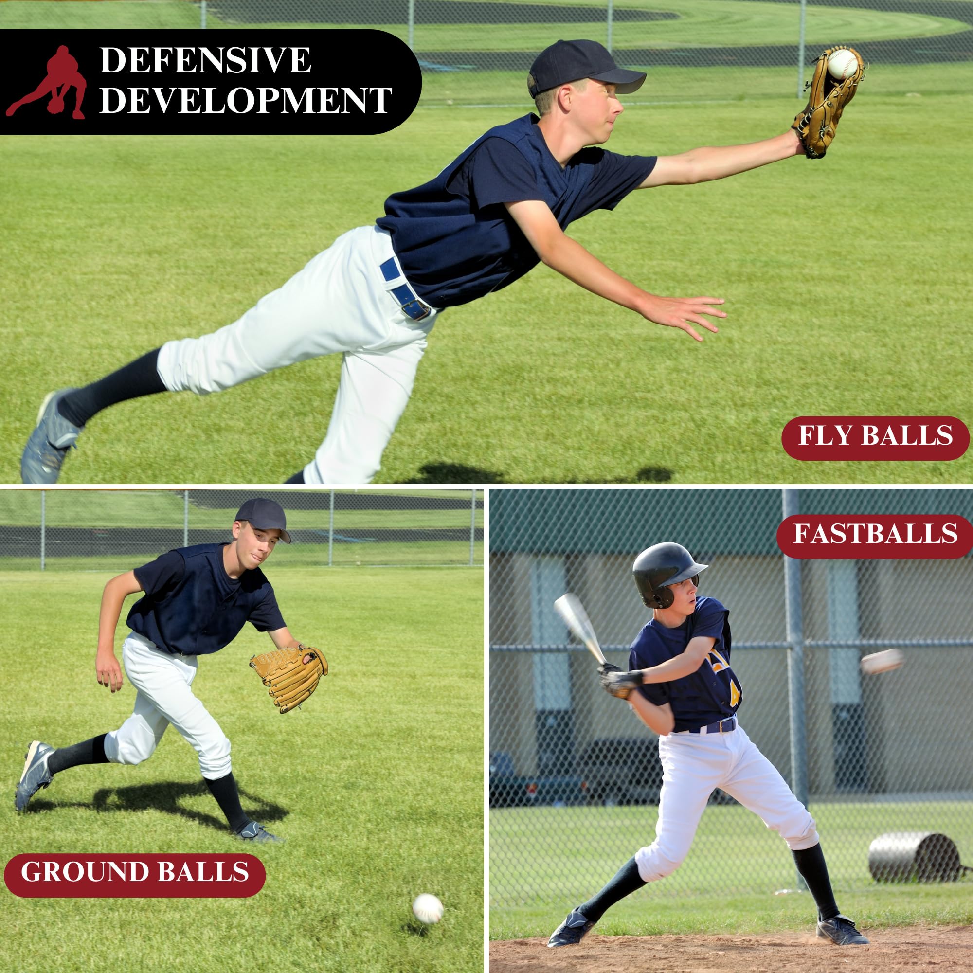 Power Alley Lite 360 Baseball Pitching Machine - Pitches Lite Balls 40-80 MPH Fastballs, Sliders, & Curves | Accurate, Durable, & Portable Training Tool for Batting & Field Practice