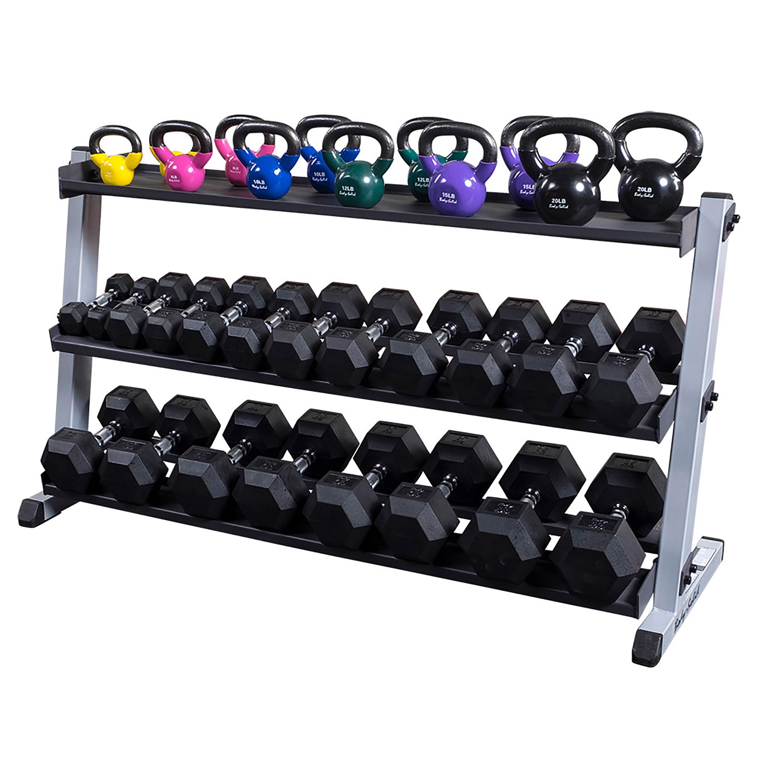 (GKRT6) Optional 3rd-Tier Kettlebell Storage Shelf, Only Compatible with  GDR60 Commercial Dumbbell Rack