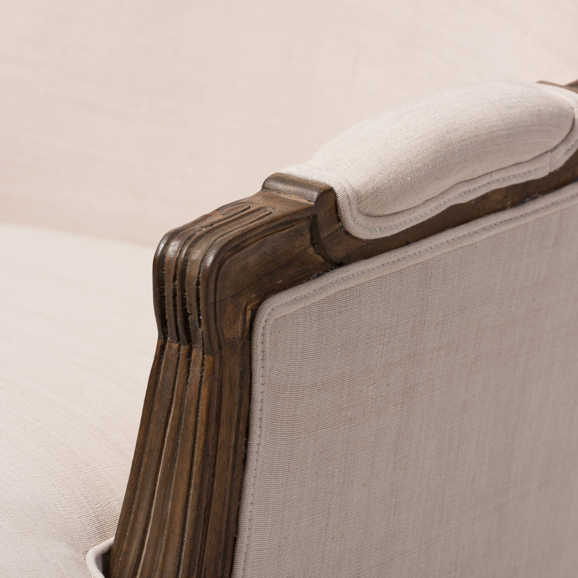 Napoleon Traditional French Accent Chair, Ash