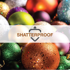 4 Inch 4-Finish Finial Ornament, Shatterproof Plastic Christmas Tree Decoration, 8 Pack, Burnished Orange Shiny, Matte, Glitter and Sequin Finishes