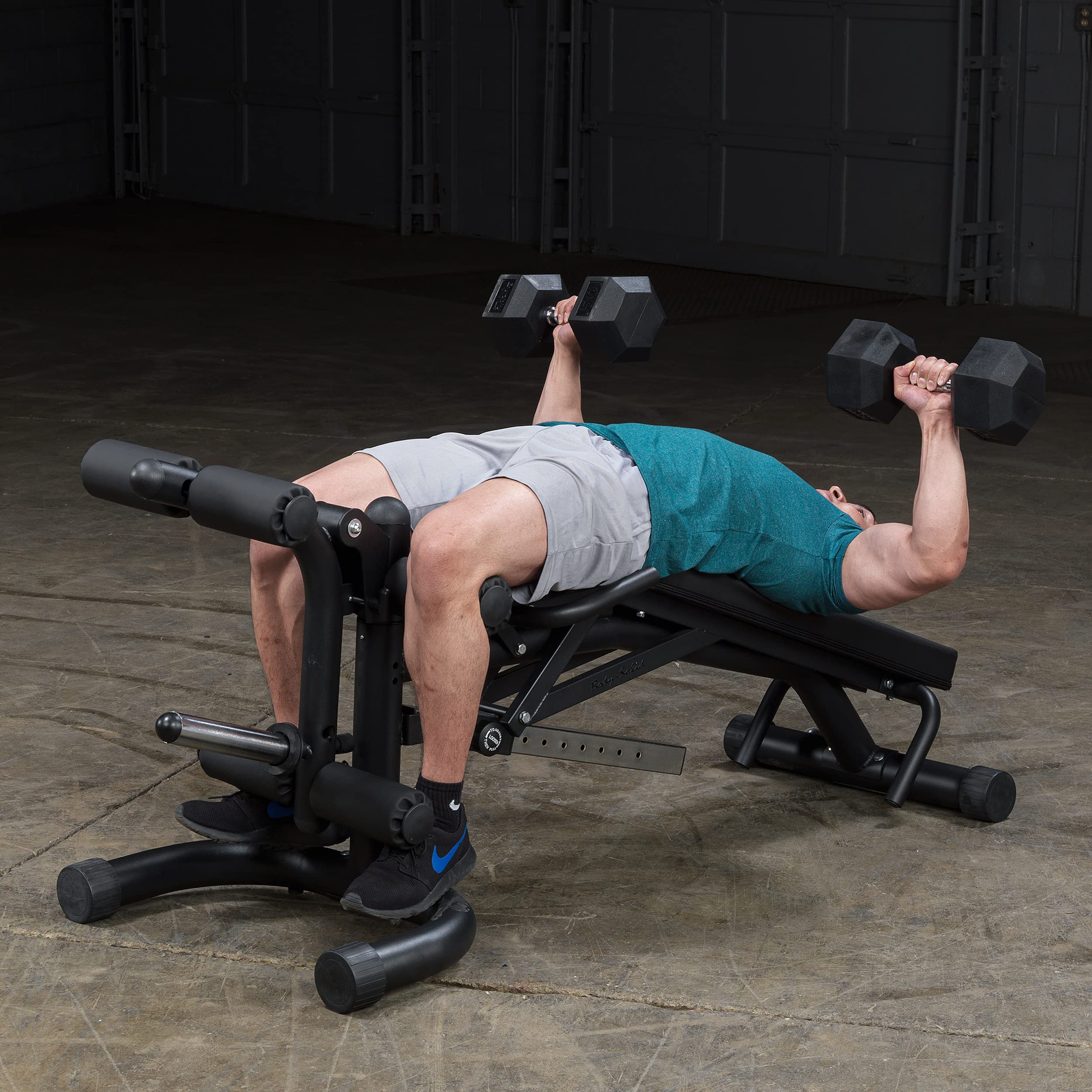 Multiple Angles Adjustable Weight Bench for Home & Commercial Gym (FID46) - Flat, Incline & Decline Bench for Workout Strength Training - Black