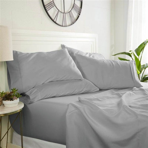Fast Furnishings Queen 6-Piece Wrinkle Resistant Microfiber Polyester Sheet Set