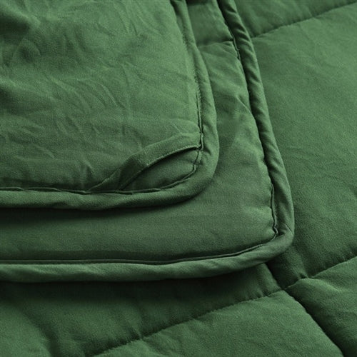 Fast Furnishings Queen Green 3-Piece Microfiber Reversible Comforter Set